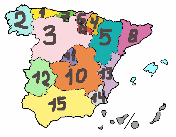 Mapa España comunidades