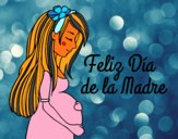 Mamá embarazada en el día de la madre