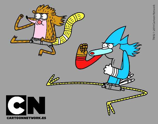 Mordecai y Rigby karatekas