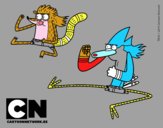 Mordecai y Rigby karatekas