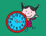 Niña con reloj