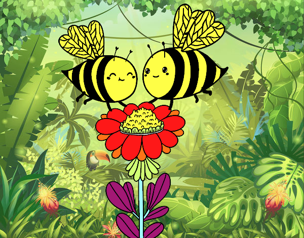 Pareja de abejas