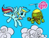 Rainbow Dash y la tortuga tanque