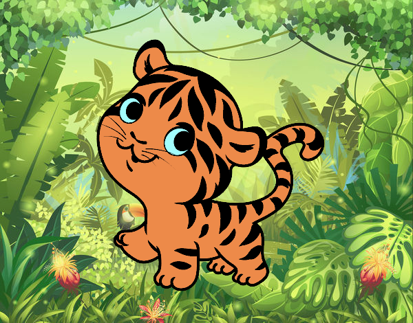 arrendamiento al menos Equipo de juegos Dibujo de Cachorro de tigre pintado por en Dibujos.net el día 20-05-20 a  las 17:58:05. Imprime, pinta o colorea tus propios dibujos!