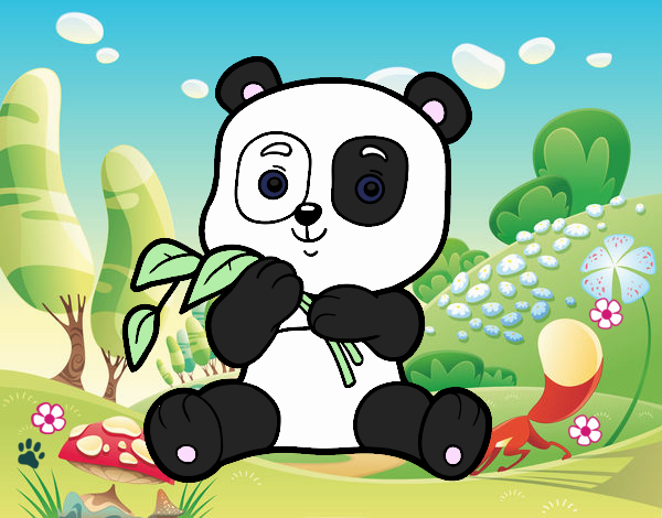 Un oso panda