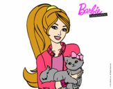 Barbie con su linda gatita