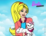 Barbie con su linda gatita