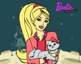 Barbie con su linda gatita