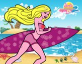 Barbie corre al agua