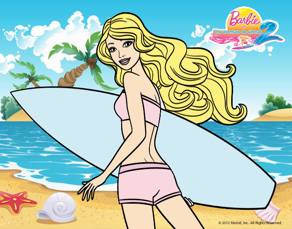 Barbie surfera