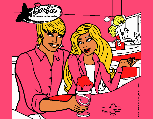 Barbie y su amigo en la heladería