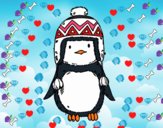 Bebé pingüino con gorrito