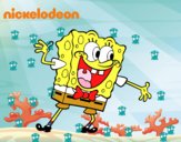 Bob Esponja saludando