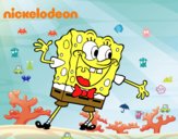 Bob Esponja saludando