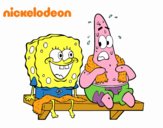 Bob Esponja y Patricio en bañador