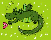 Dragón infantil durmiendo