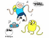 Finn y Jake escuchando música