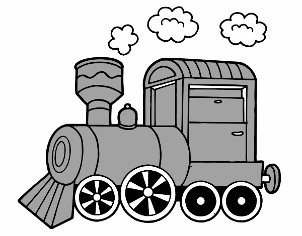  Dibujo de Locomotora de vapor pintado por en Dibujos.net el día