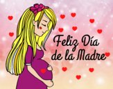 Mamá embarazada en el día de la madre