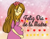 Mamá embarazada en el día de la madre