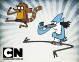 Mordecai y Rigby karatekas