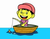 Niño pescando