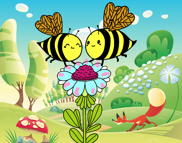 Pareja de abejas