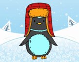 Pingüino con gorro