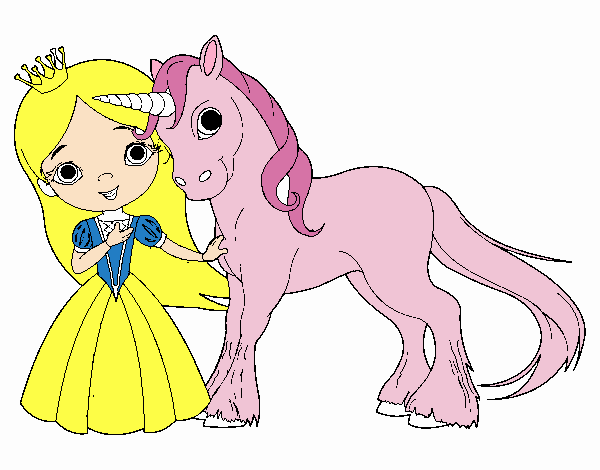 Princesa con unicornio