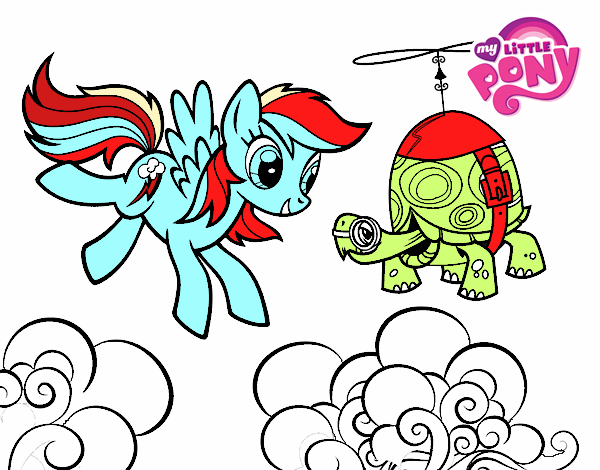 Rainbow Dash y la tortuga tanque