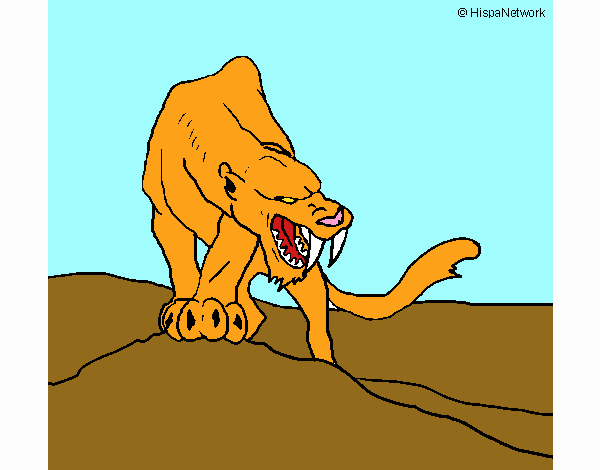 Dibujo de tigre dientes de sable pintado por en  el día 31-05-20  a las 01:26:55. Imprime, pinta o colorea tus propios dibujos!