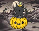 Un gatito de Halloween