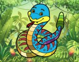 Una serpiente de cascabel