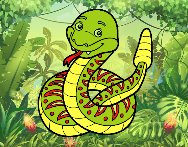 Una serpiente de cascabel