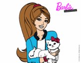 Barbie con su linda gatita