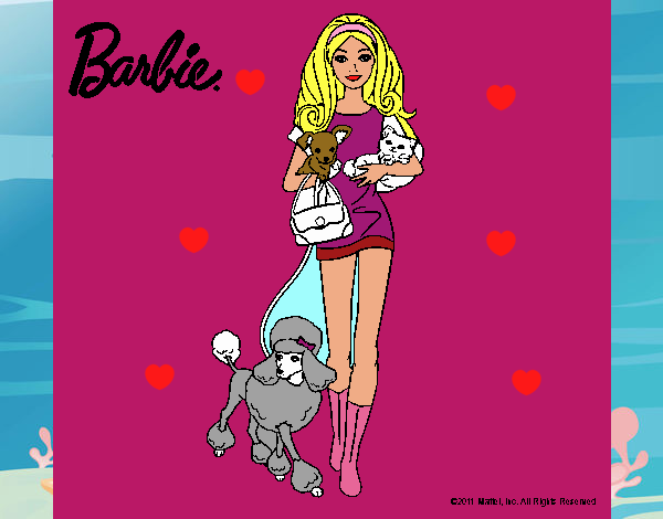 Barbie con sus mascotas