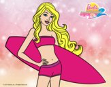 Barbie con tabla de surf