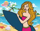 Barbie va a surfear