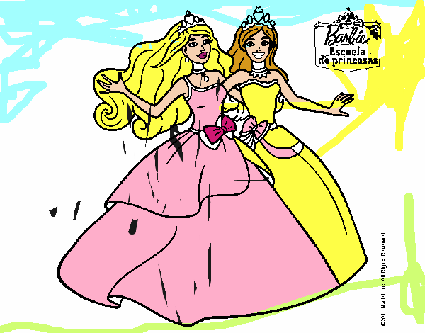 Barbie y su amiga súper felices