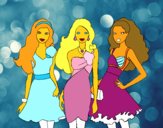 Barbie y sus amigas vestidas de fiesta