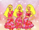 Barbie y sus amigas vestidas de fiesta