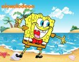 Bob Esponja saludando