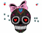 Calavera mejicana con lazo