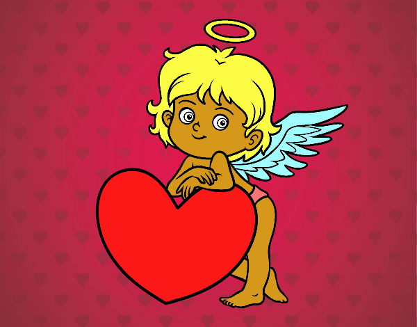 Cupido y un corazón