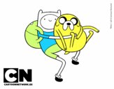 Finn y Jake abrazados