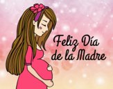 Mamá embarazada en el día de la madre