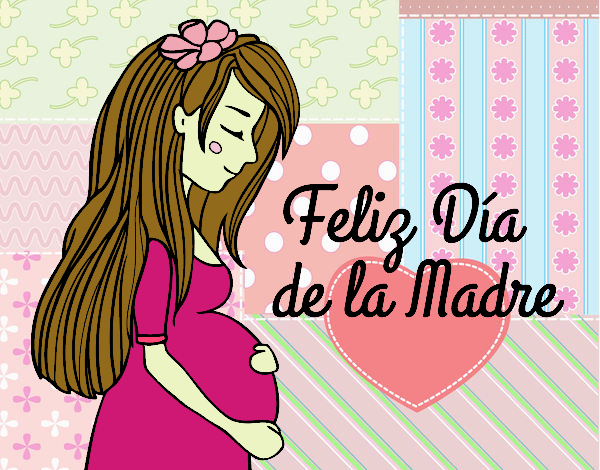 Mamá embarazada en el día de la madre