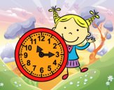 Niña con reloj