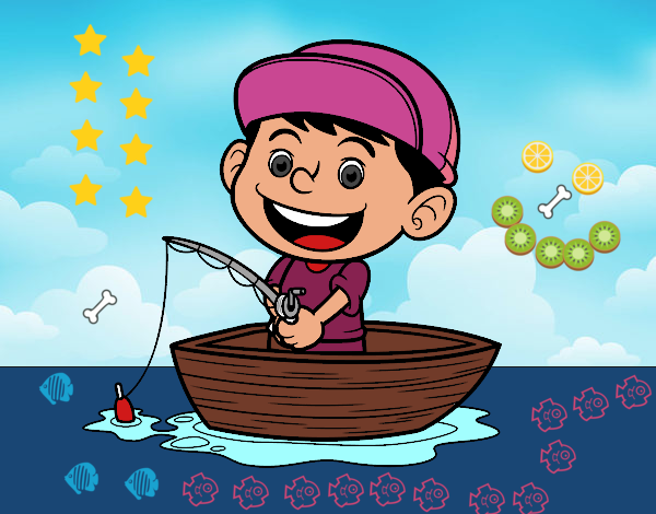 Niño pescando