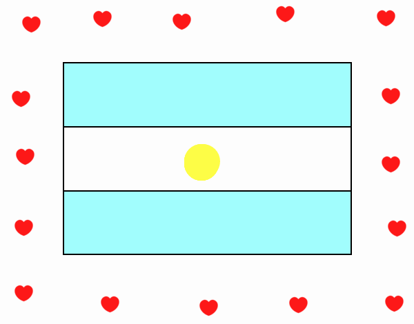 Dibujo de bandera ARGENTINA pintado por en  el día 07-06-20 a  las 01:15:56. Imprime, pinta o colorea tus propios dibujos!